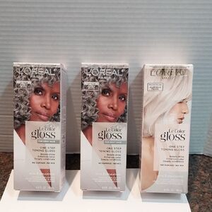 L'Oreal Le Color Gloss for Vibrant Gray Hair..3 Boxes...NEW